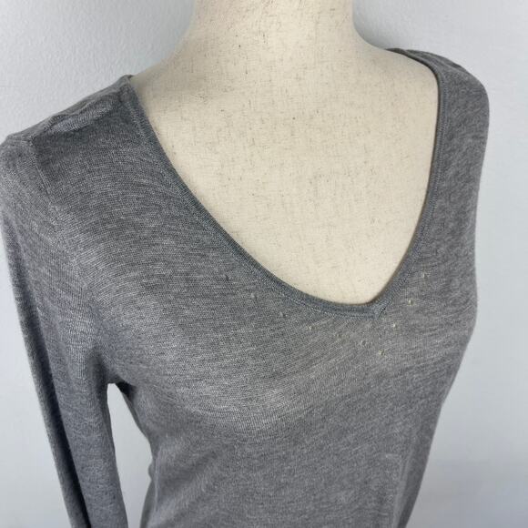 Lululemon Yin Time Long Sleeve Light Sweater Heathered Grey Cashmere Women's 4 - Picture 4 of 10